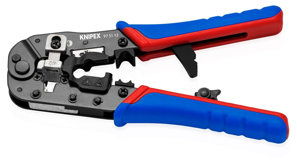 Knipex Crimping Pliers For RJ45 Western Plugs 7 1/2" 97 51 13